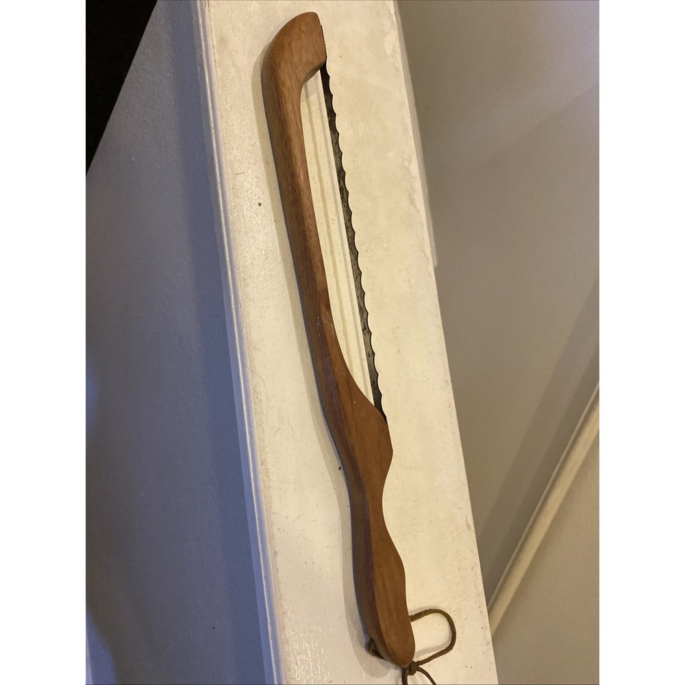 Left Handed Bread And Bagel Slicer Wood  Now Saw Vintage G2